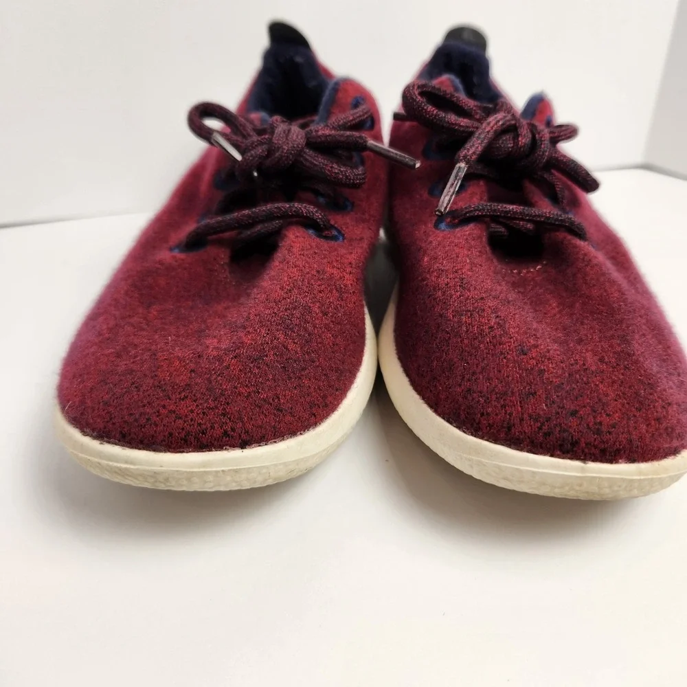Allbirds Women's Wool Runner Red Berry Low Top Lace-up Sneakers Size W8 - Picture 4 of 8